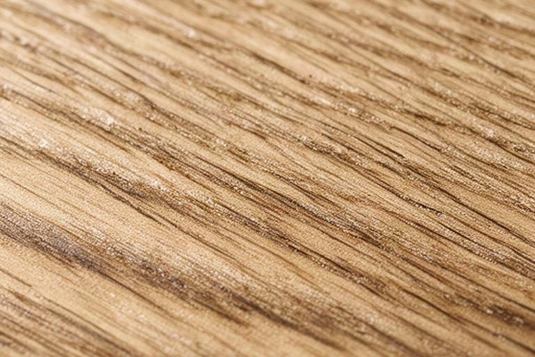 Macro della venatura di un campione in rovere spazzolato